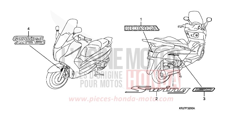 MARQUE/RAYURE de S-wing ABS PEARL HARVEST GREEN (GY136) 2011
